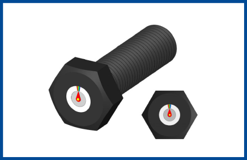 Bolt of first tightness with measuring pointer ring