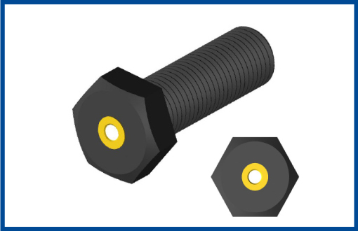 Bolt of first tightness with detection washer